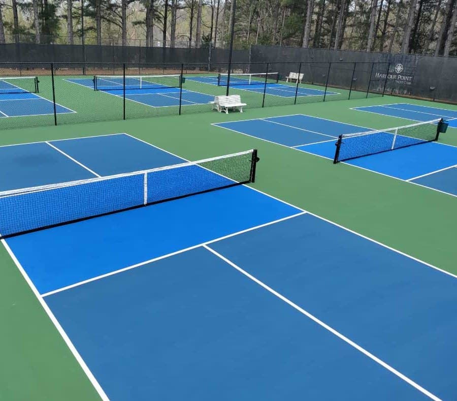Outdoor pickleball courts